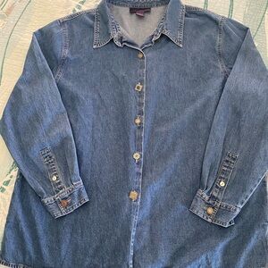 Denim&Co Classic Blue Denim light jacket Shirt